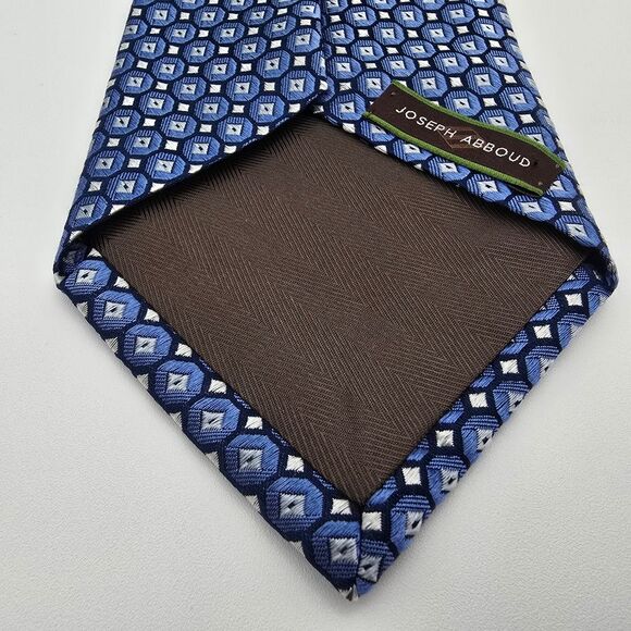 Joseph Abboud Men's Embroidered Silk Tie Blue 4x58 - Picture 4 of 7
